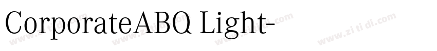 CorporateABQ Light字体转换